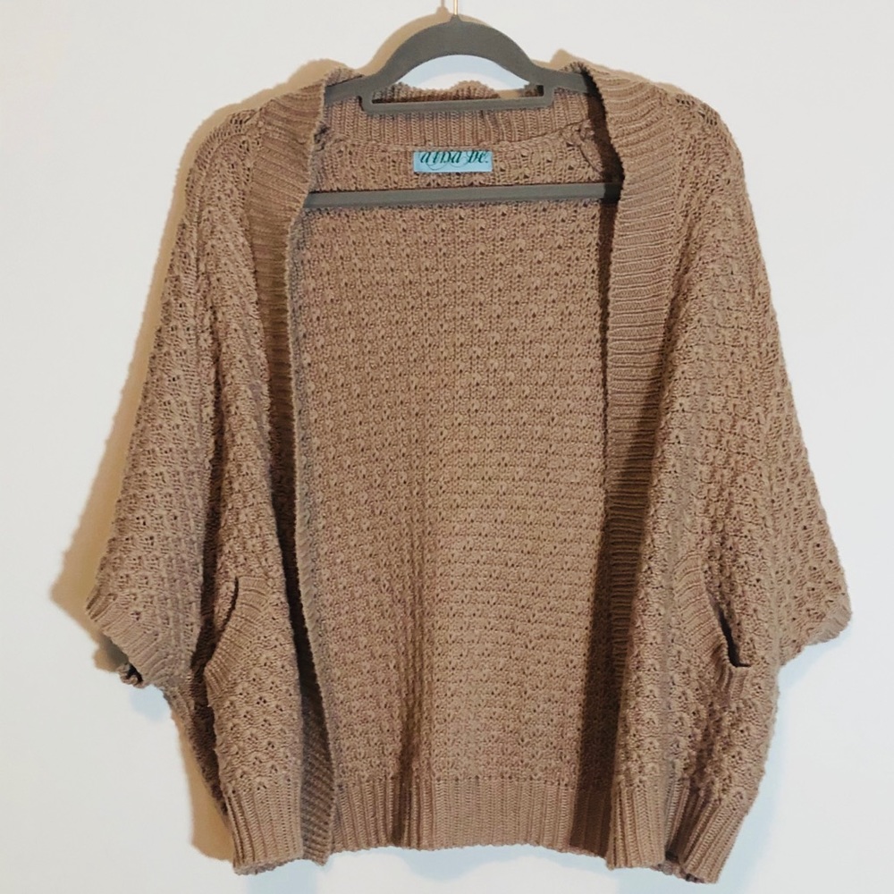 Ana Woman Plus Kimono Sleeve Open Cardigan